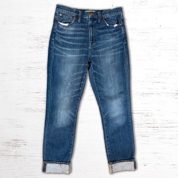 MADEWELL The High Rise Slim Boyjean Cuffed in Size 28 - SOLD OUT on their site! - Picture 5 of 10
